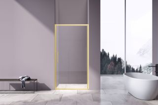 Душевая дверь Vincea Slim 8mm VDP-4SL900CLG, брашированное золото, стекло прозрачное